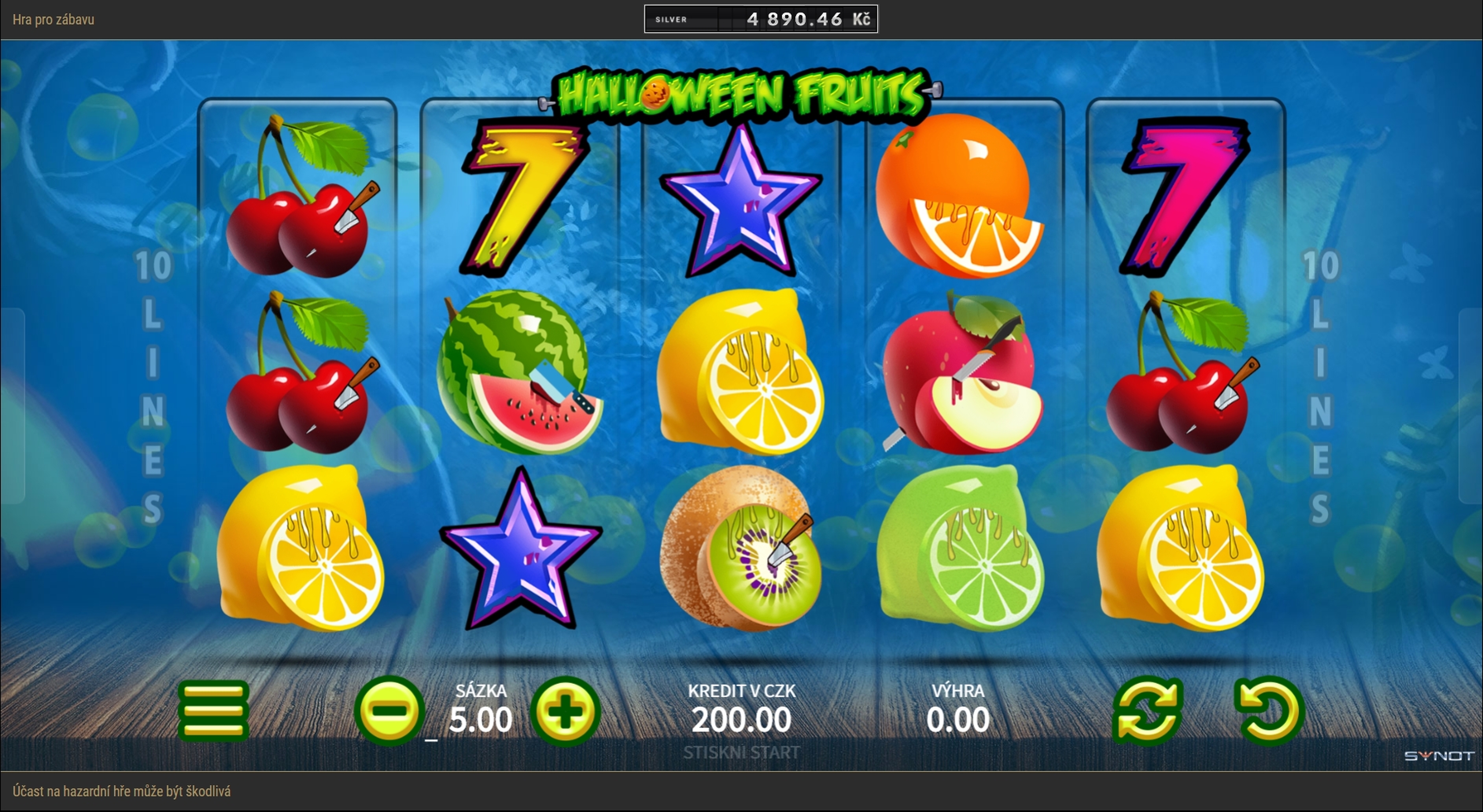 Reels in Halloween Fruits Slot Game by Synot Games
