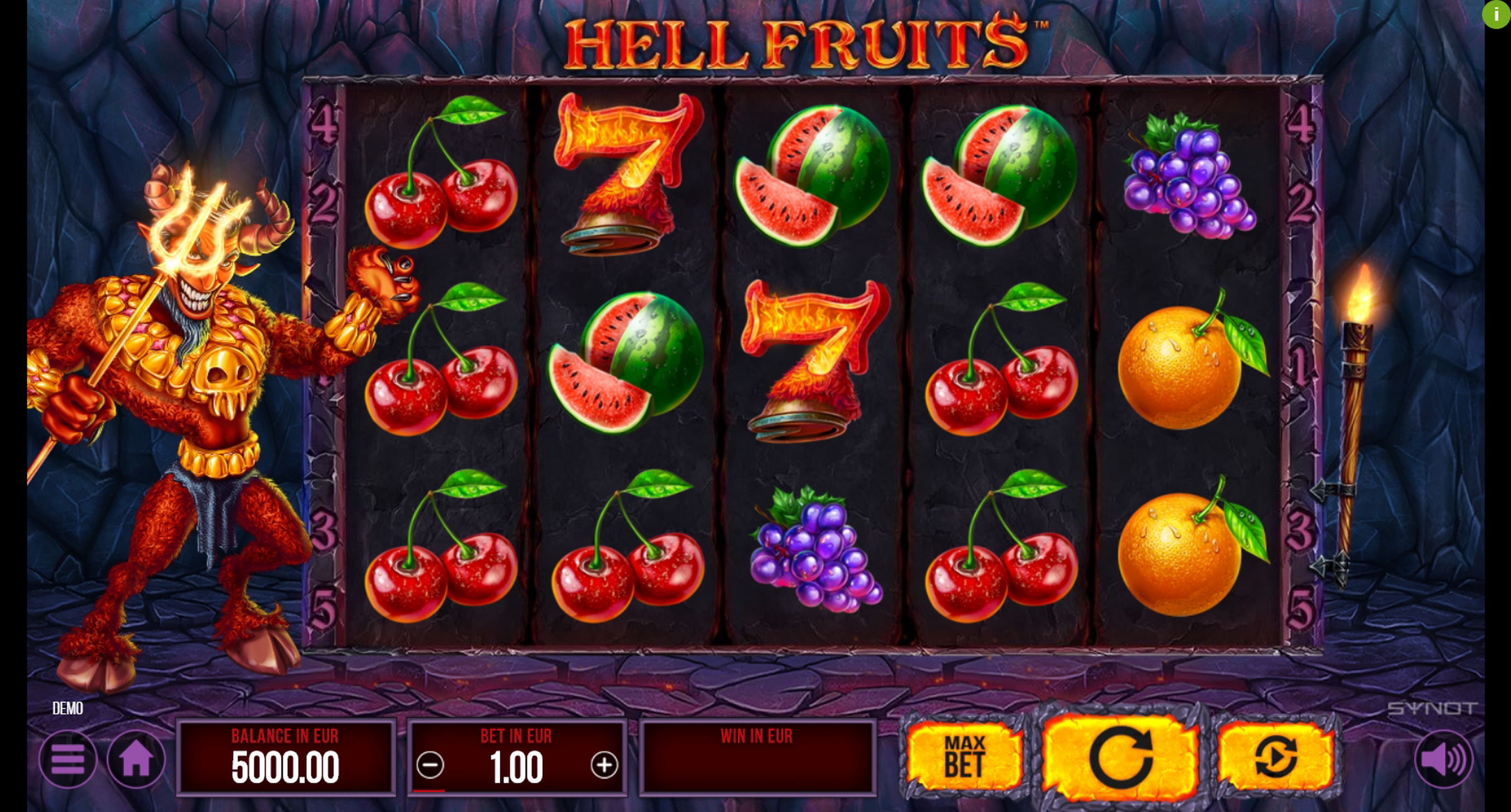 Reels in Hell Fruits Slot Game by Synot Games