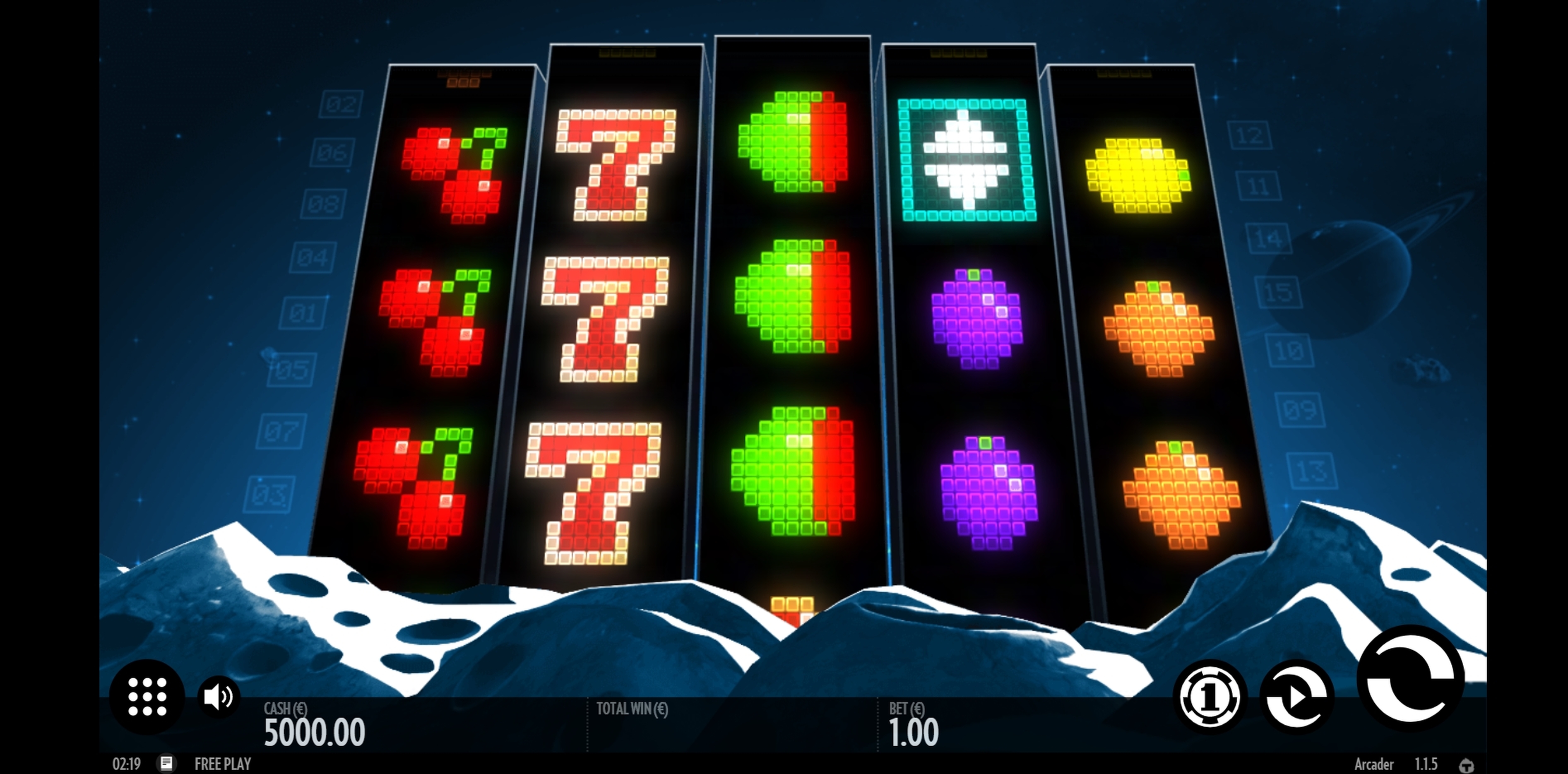 Reels in Arcader Slot Game by Thunderkick