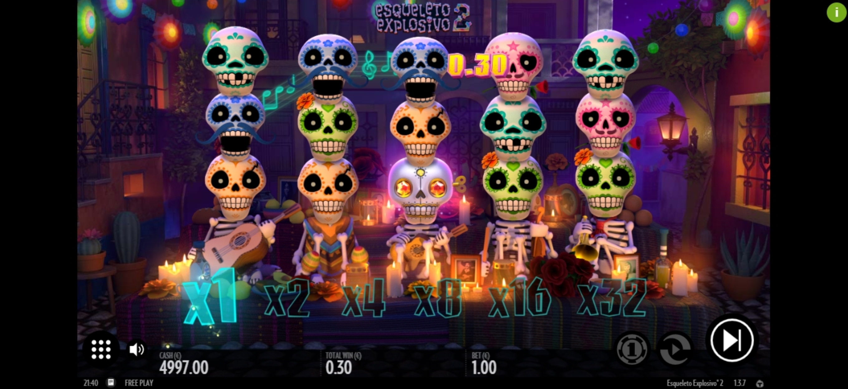 Win Money in Esqueleto Explosivo 2 Free Slot Game by Thunderkick