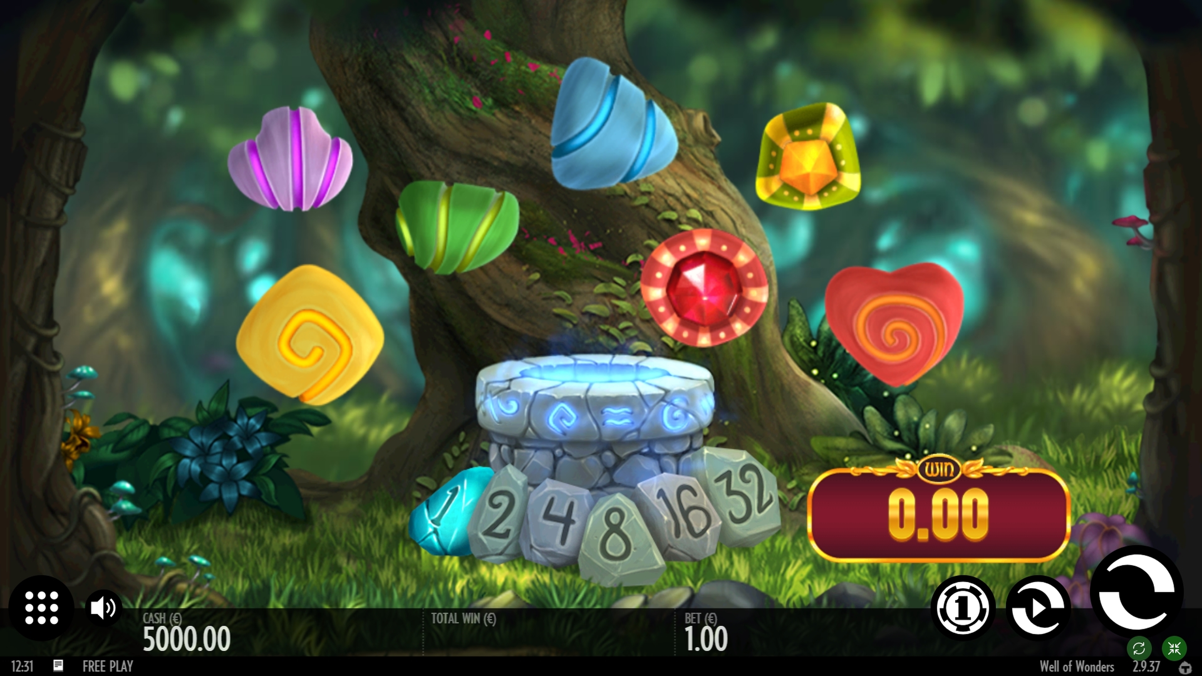 Reels in Well of Wonders Slot Game by Thunderkick