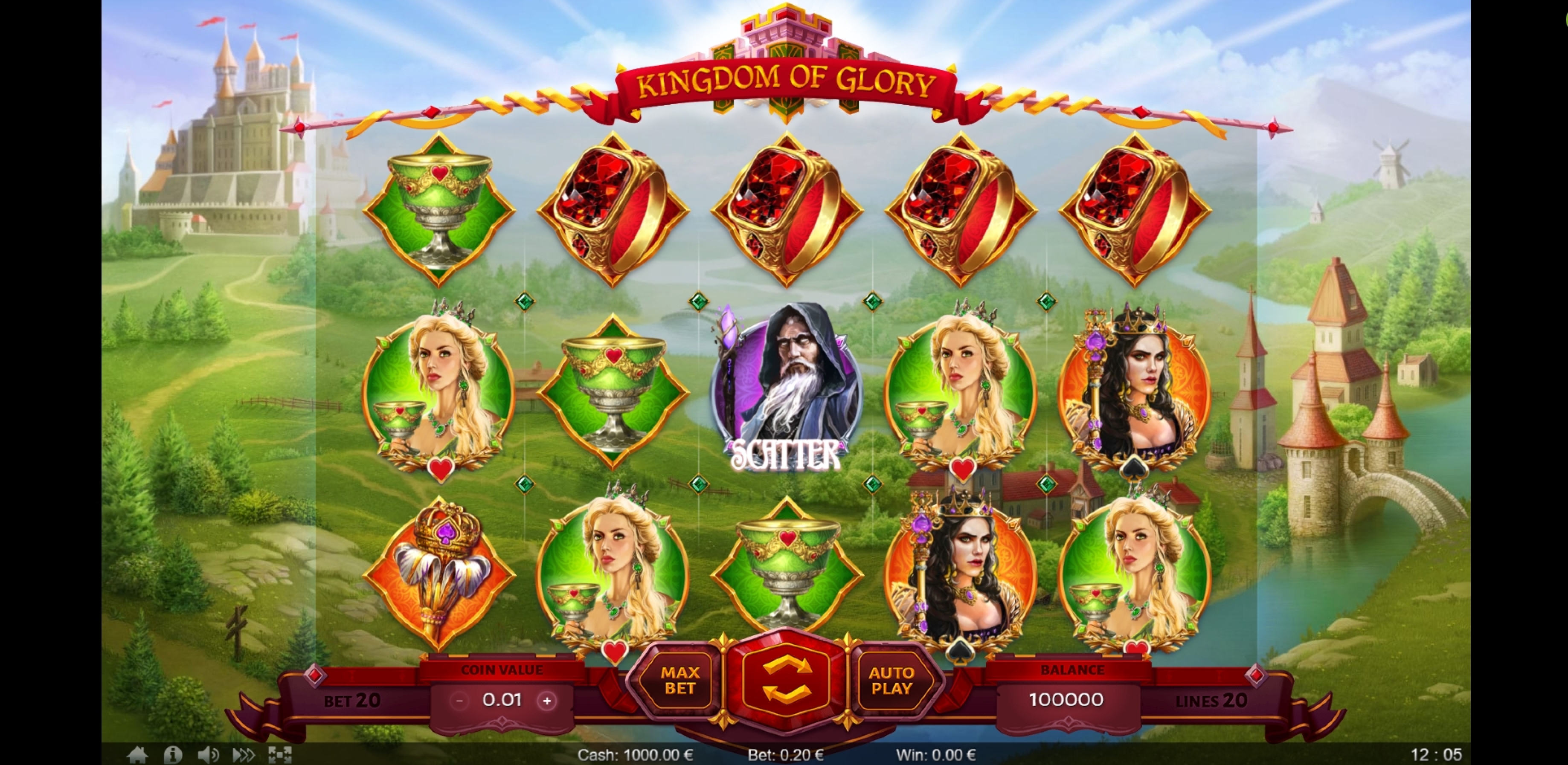 Reels in Kingdom of Glory Slot Game by Thunderspin