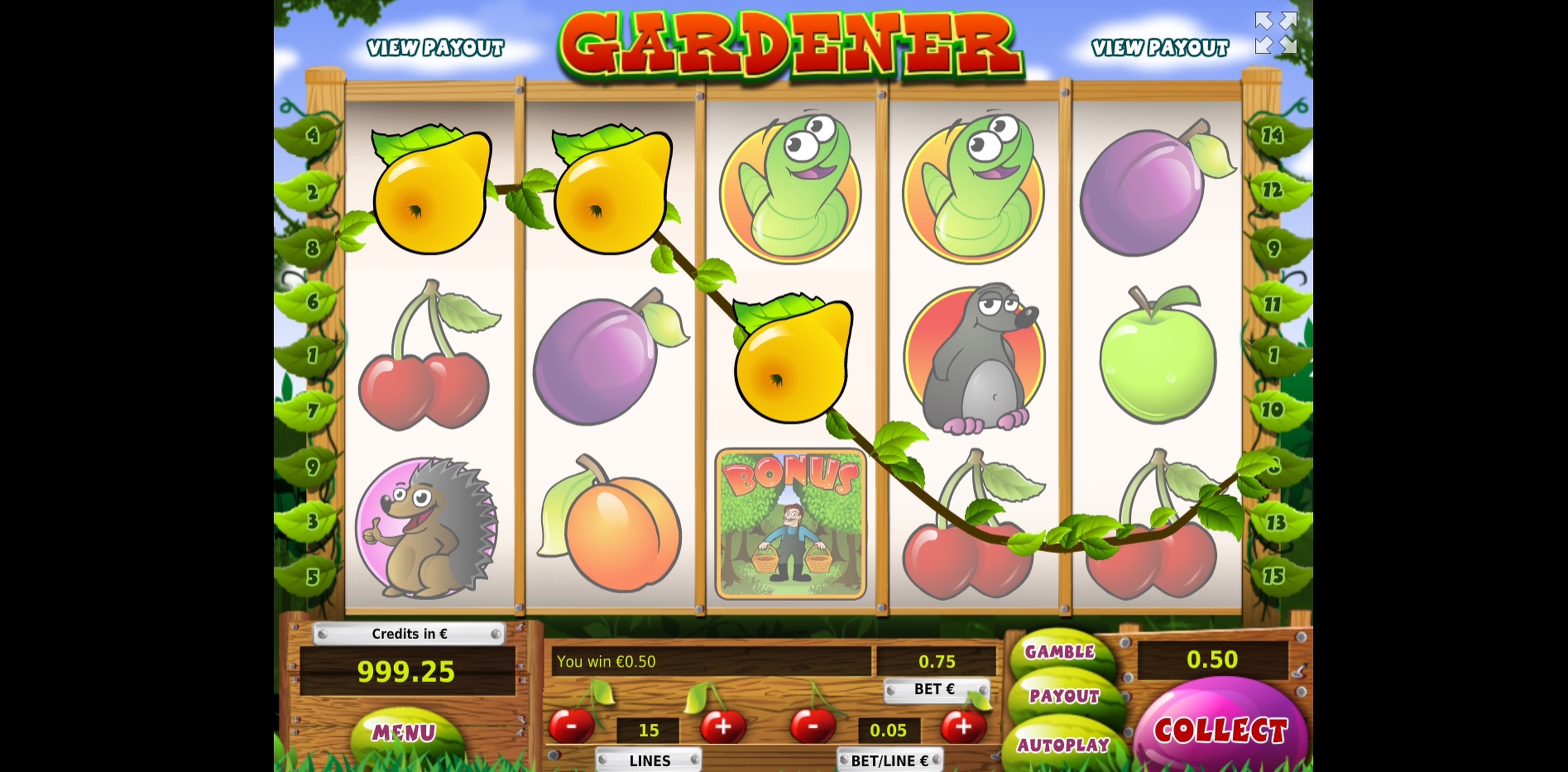 Win Money in Gardener Free Slot Game by Tom Horn Gaming