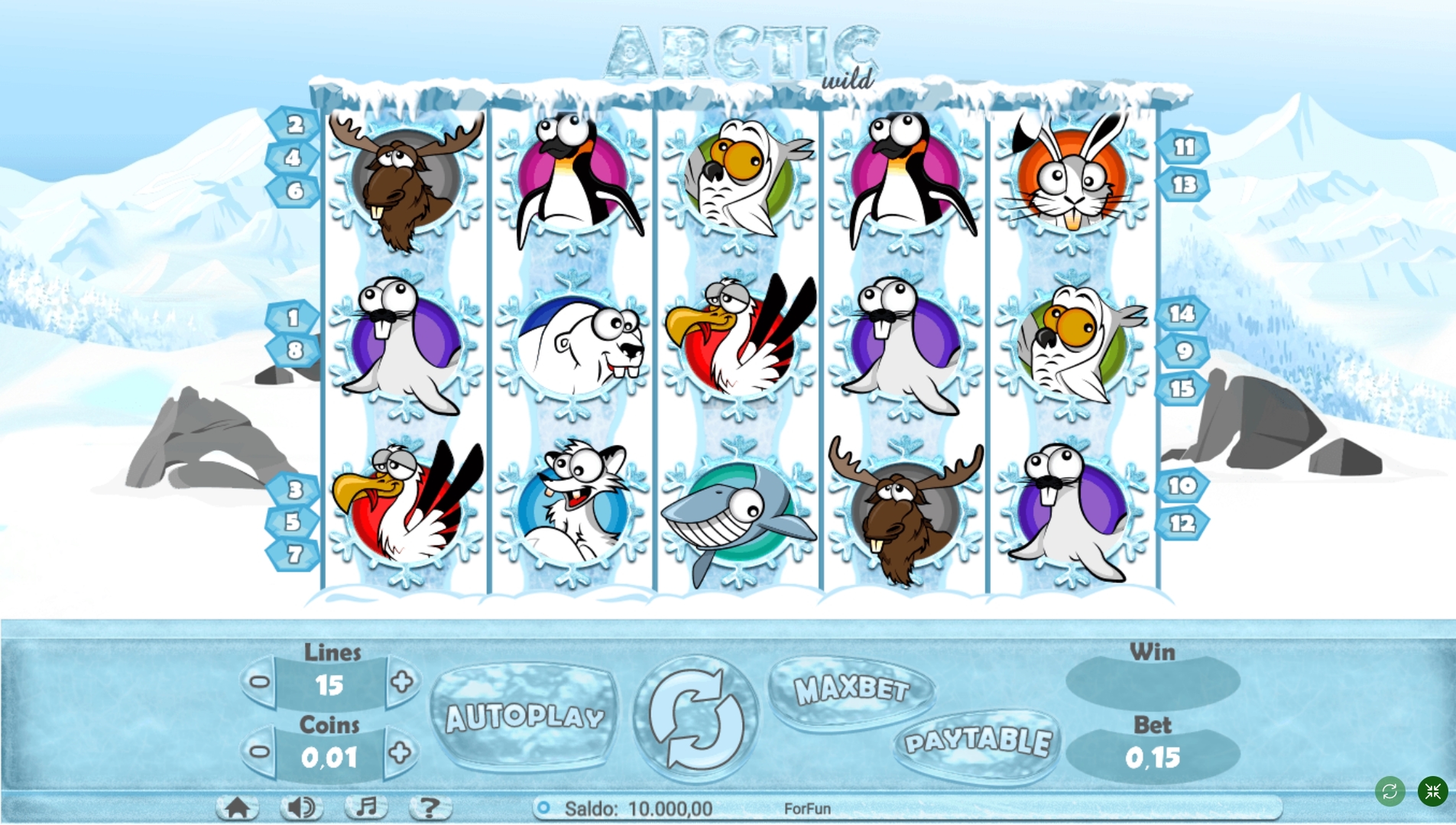 Reels in Arctic Wild Slot Game by Tuko Productions