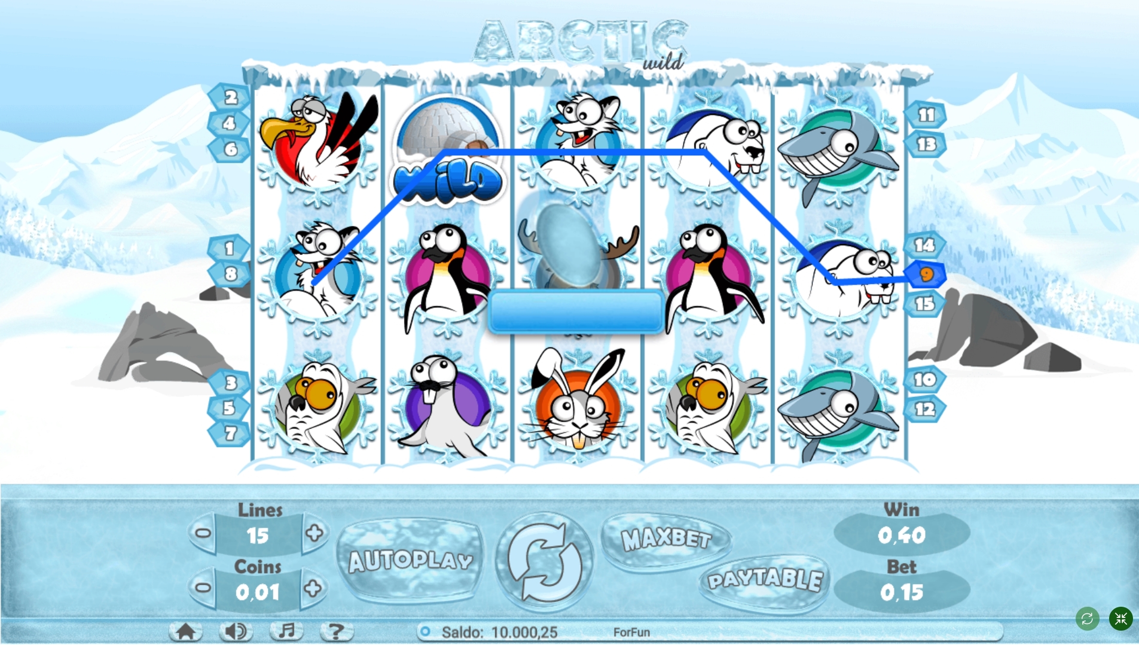Win Money in Arctic Wild Free Slot Game by Tuko Productions