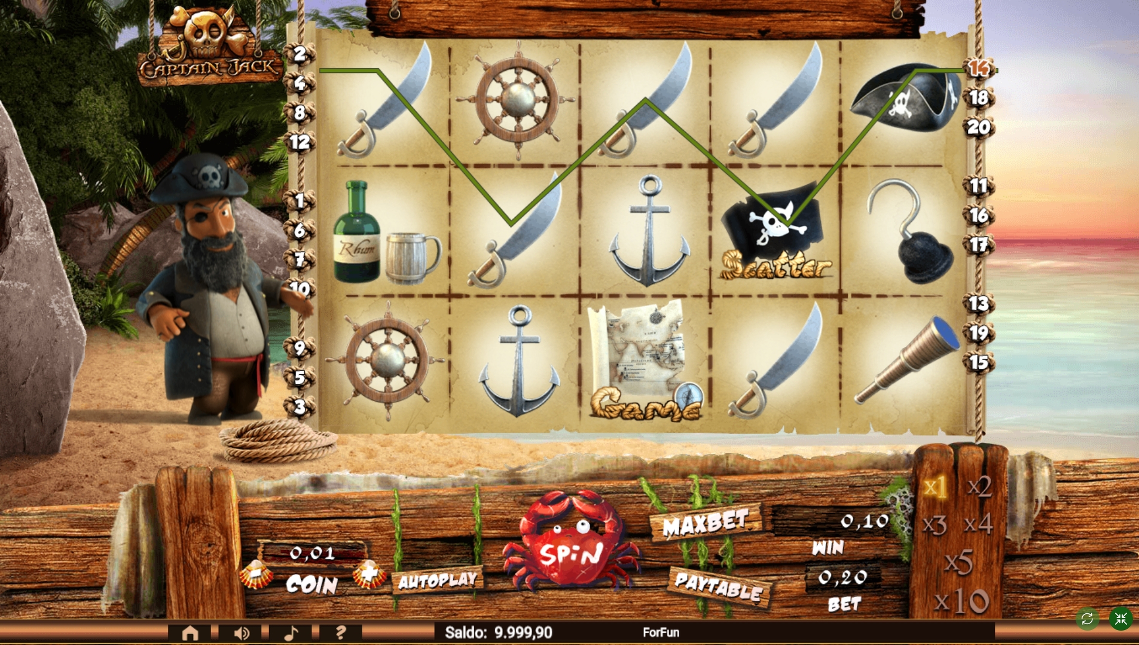 Win Money in Captain jack Free Slot Game by Tuko Productions