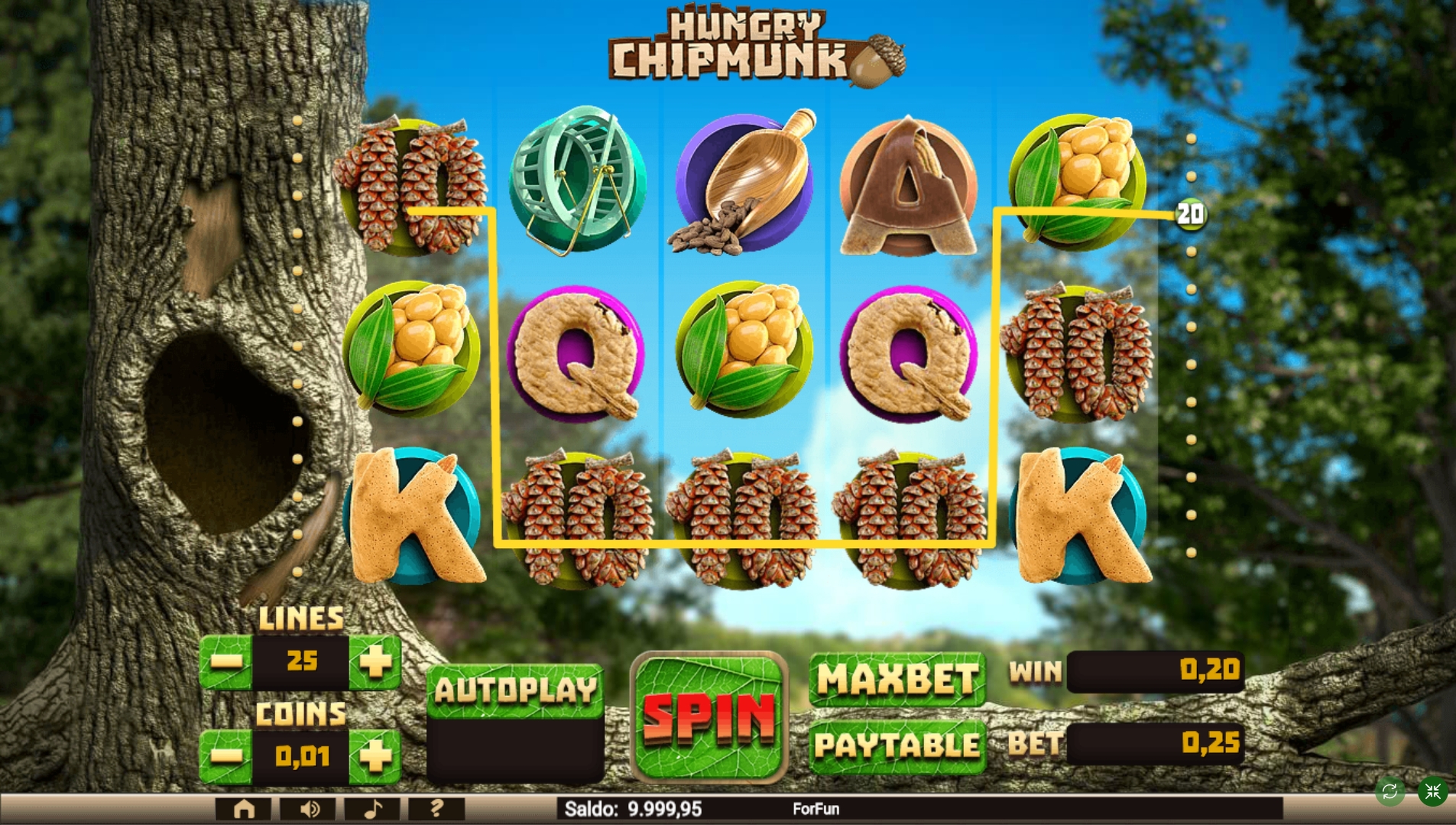 Win Money in Hungry Chipmunk Free Slot Game by Tuko Productions