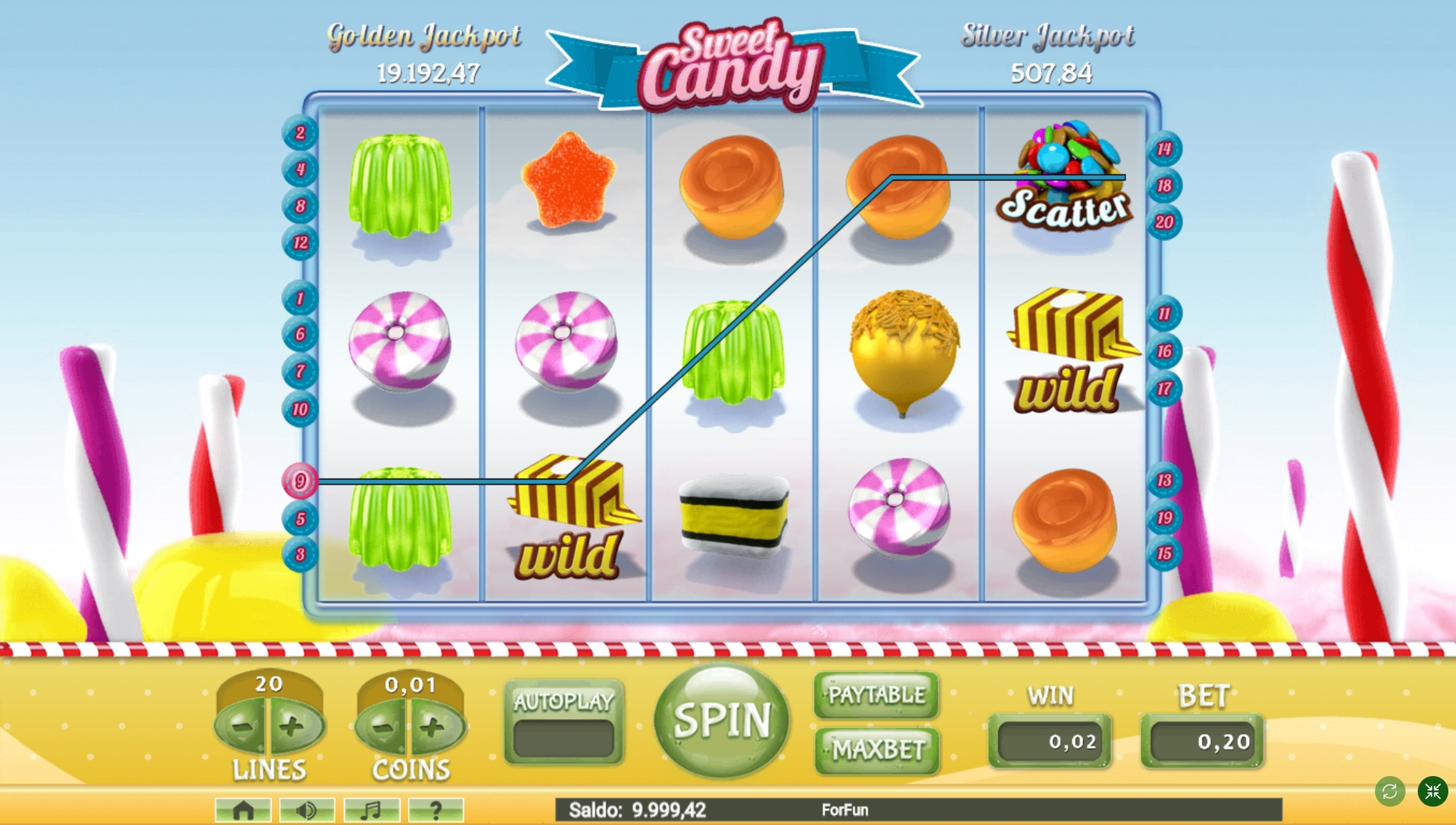 Win Money in Sweet Candy Free Slot Game by Tuko Productions