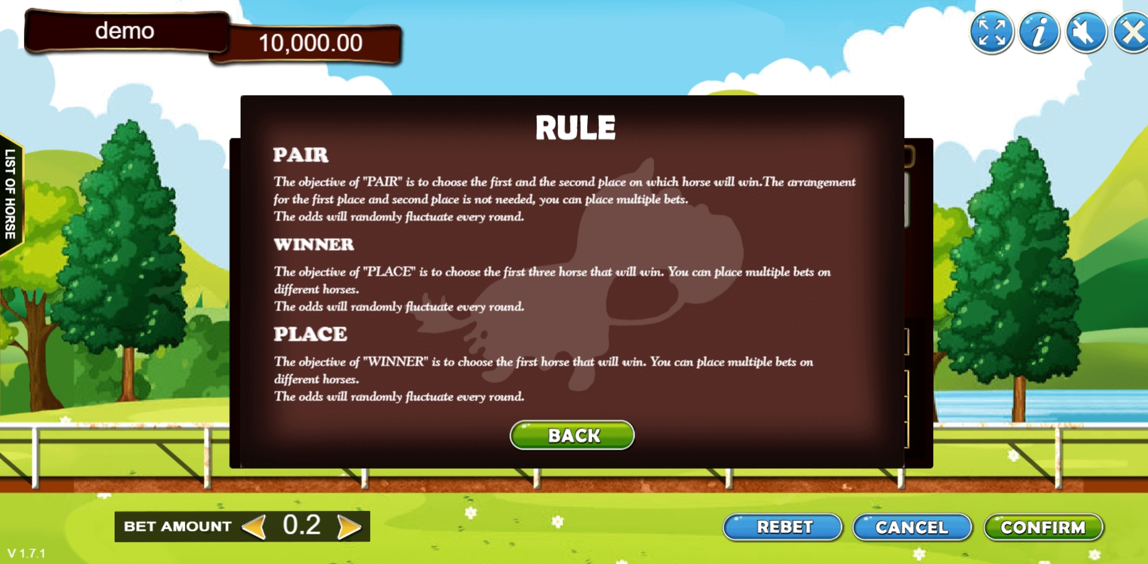 Info of Horse Racing 2 Slot Game by Vela Gaming