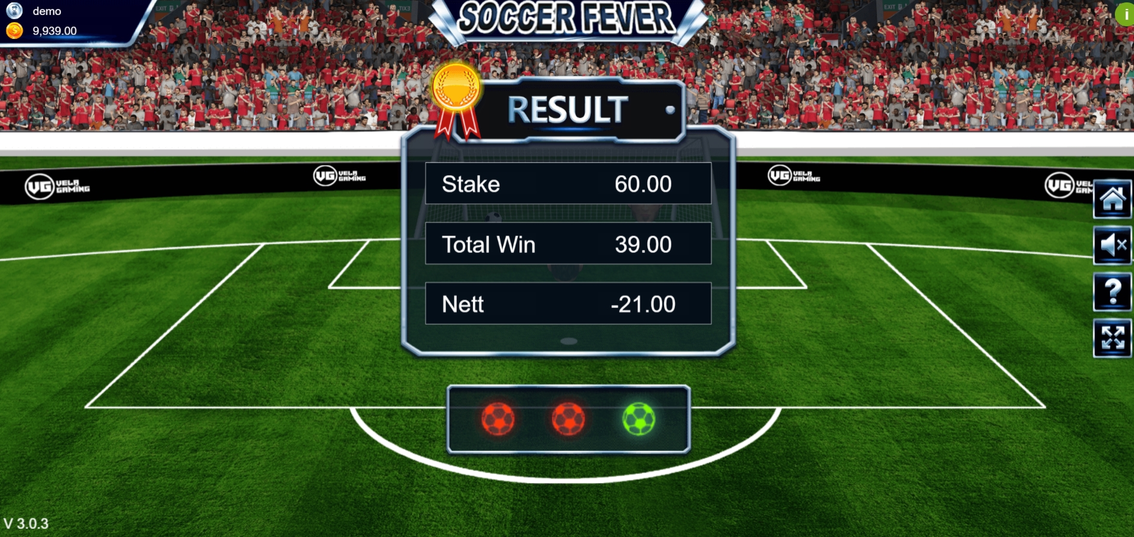 Win Money in Soccer Fever Free Slot Game by Vela Gaming
