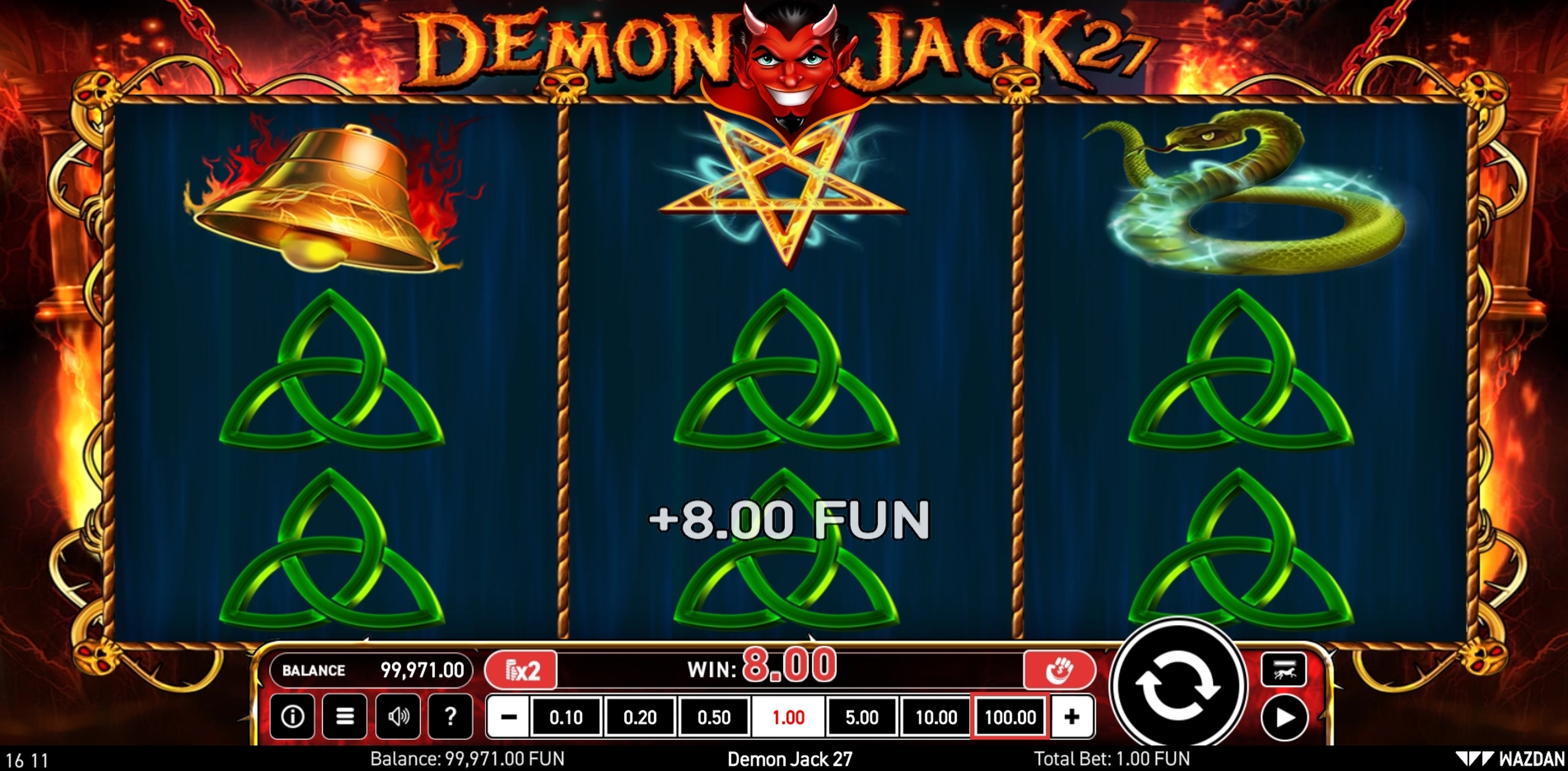 Win Money in Demon Jack 27 Free Slot Game by Wazdan
