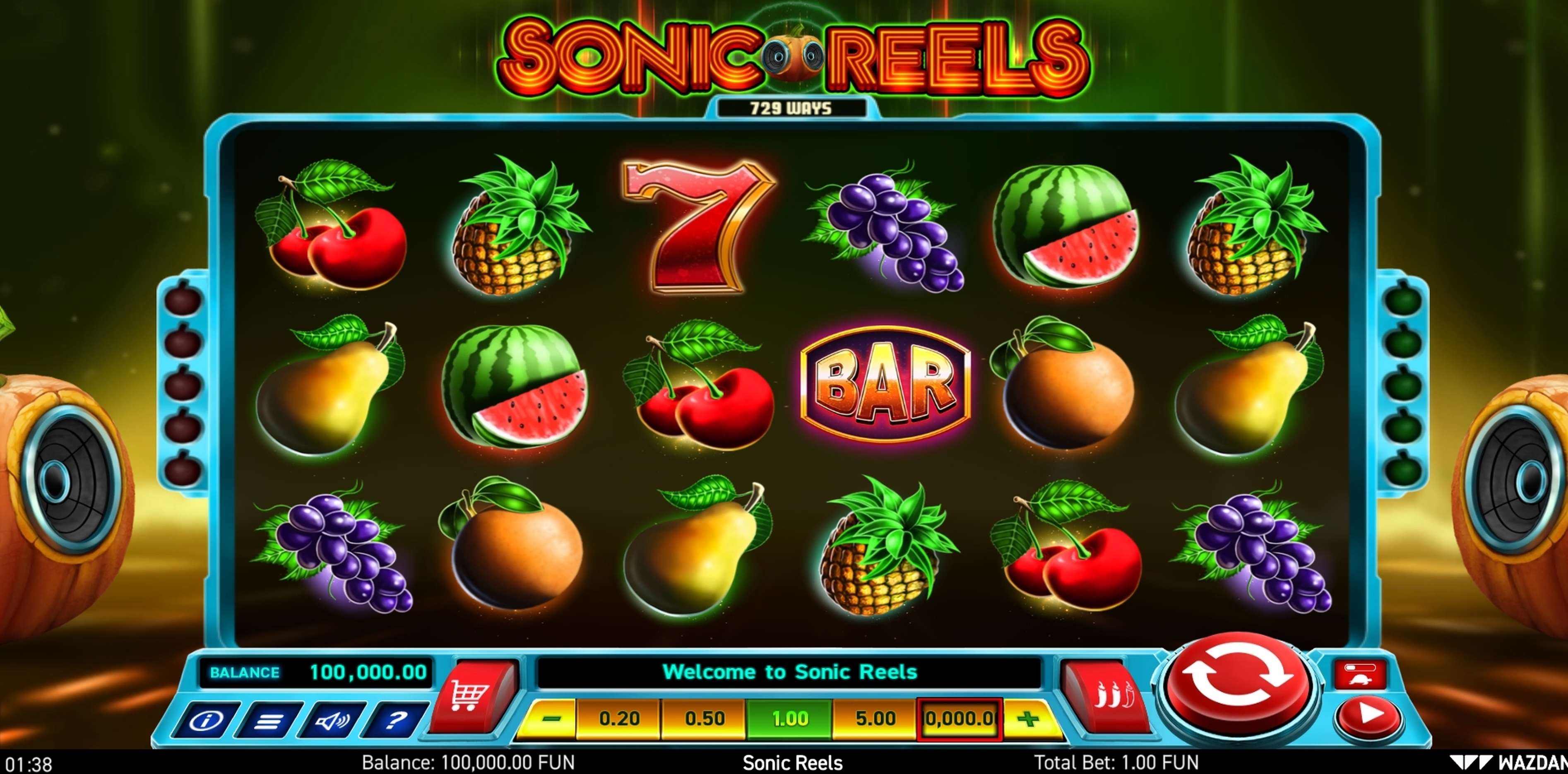 Reels in Sonic Reels Slot Game by Wazdan