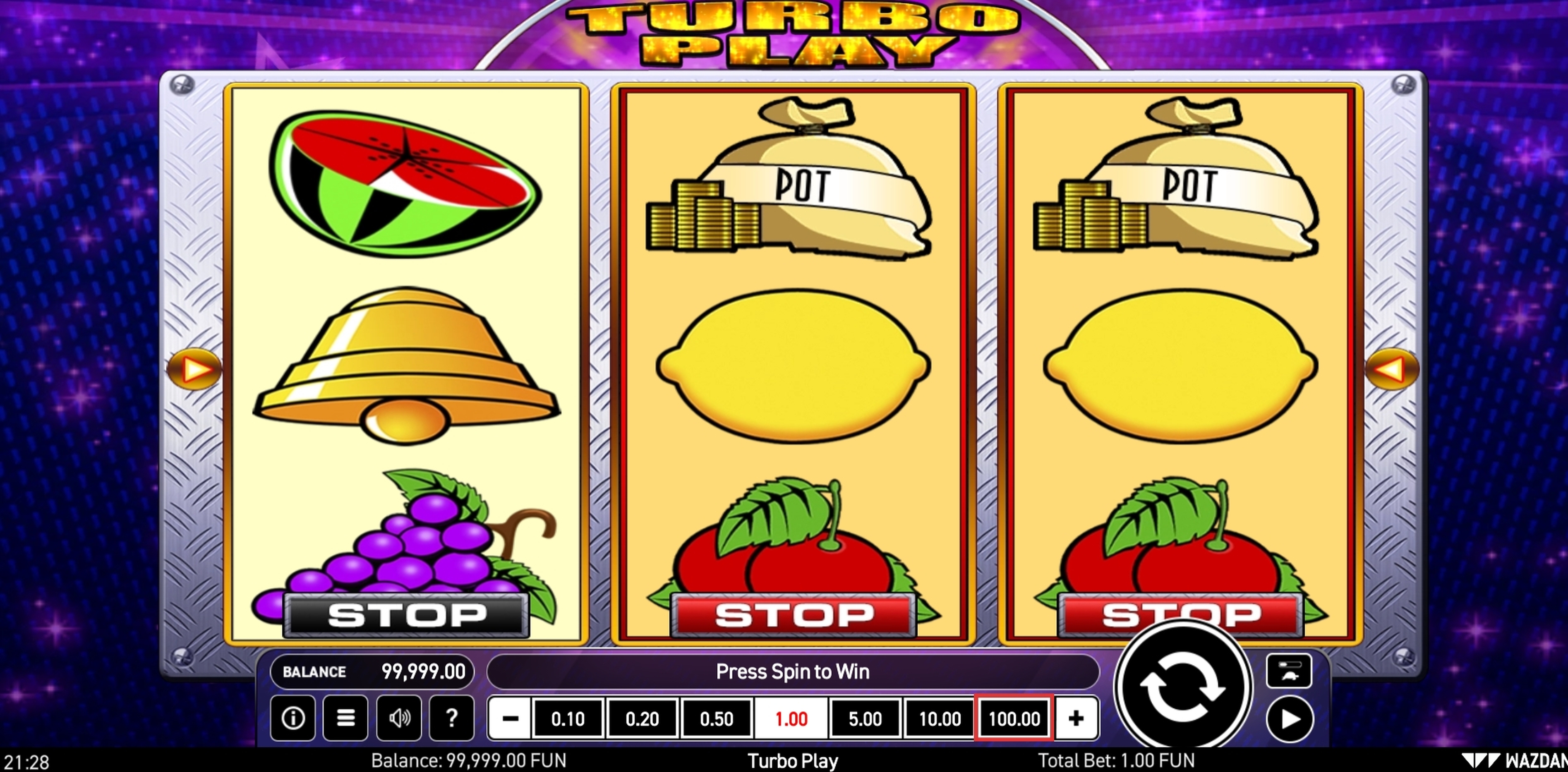 Win Money in Turbo Play Free Slot Game by Wazdan