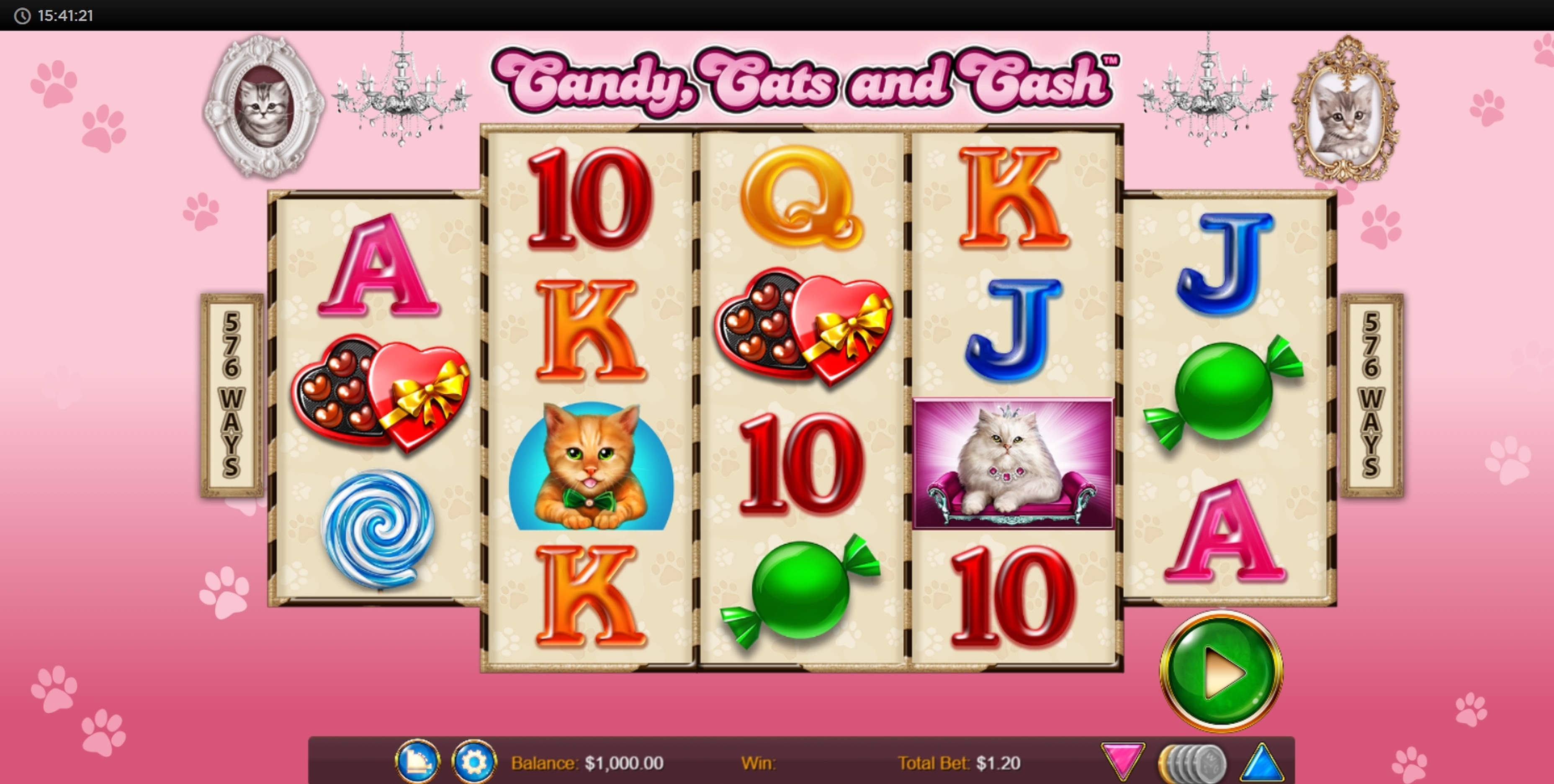 Reels in Candy Cats and Cash Slot Game by Wild Streak Gaming