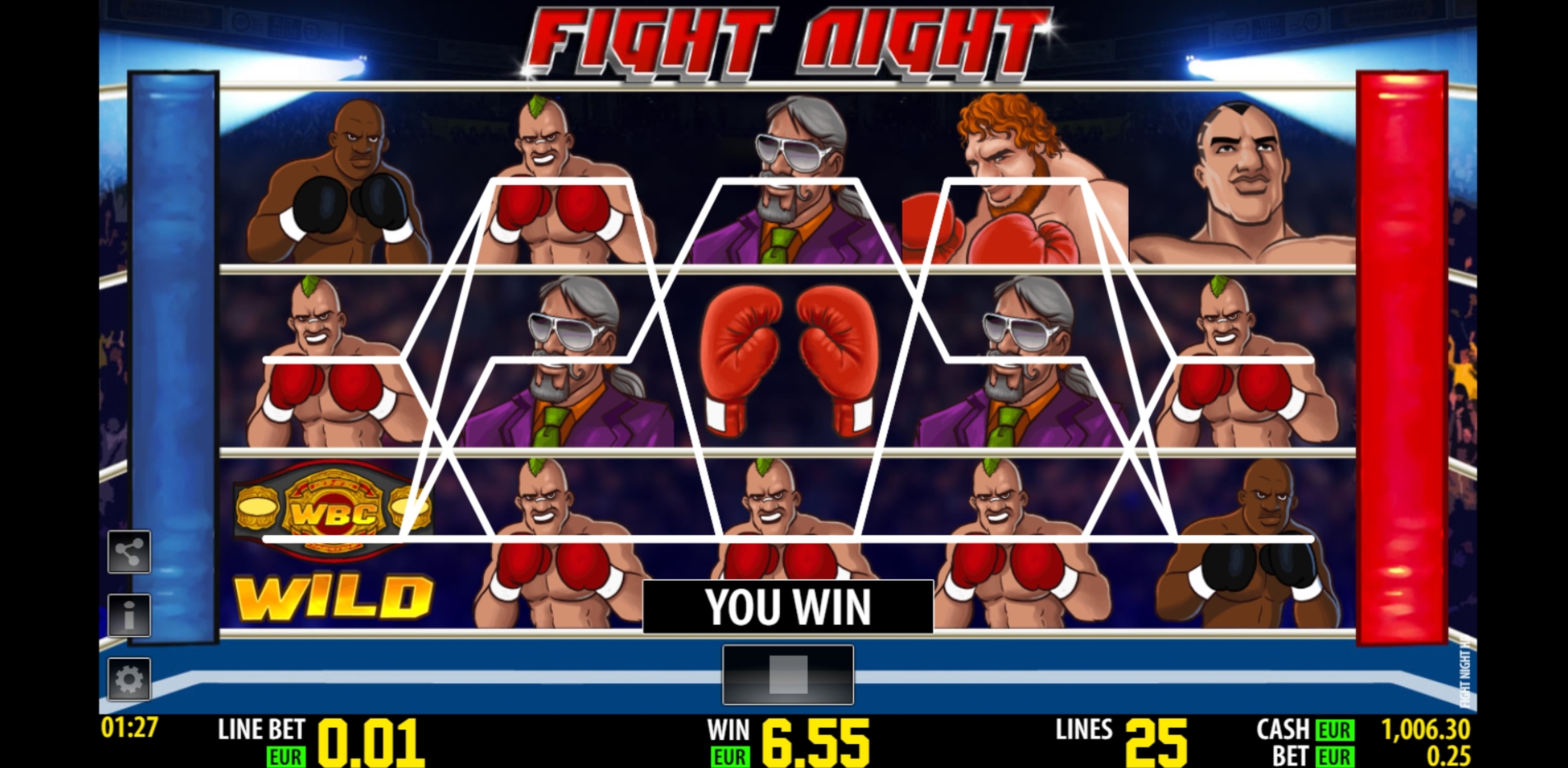 Win Money in Fight Night HD Free Slot Game by World Match