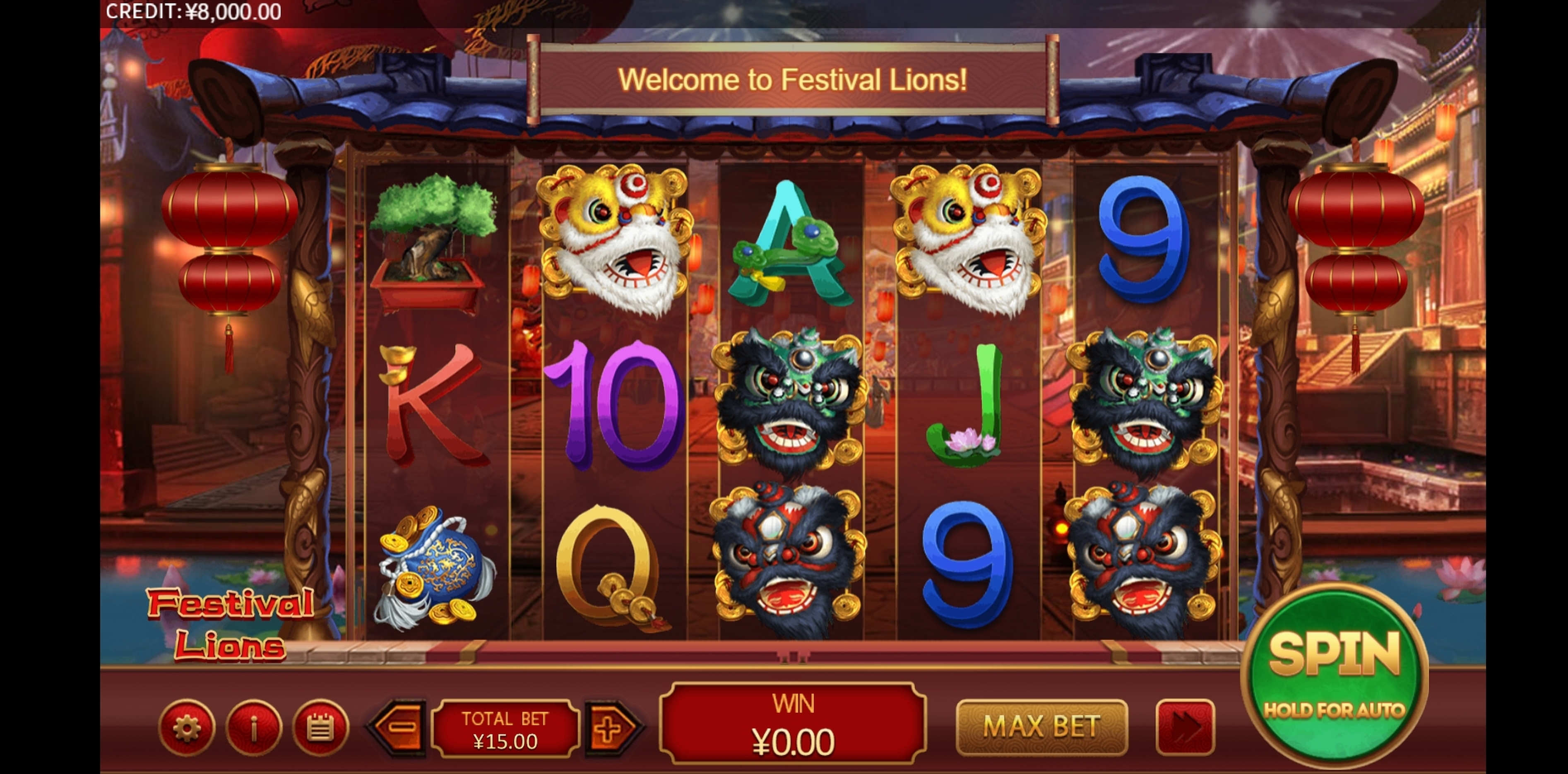 Reels in Festival Lions Slot Game by XIN Gaming