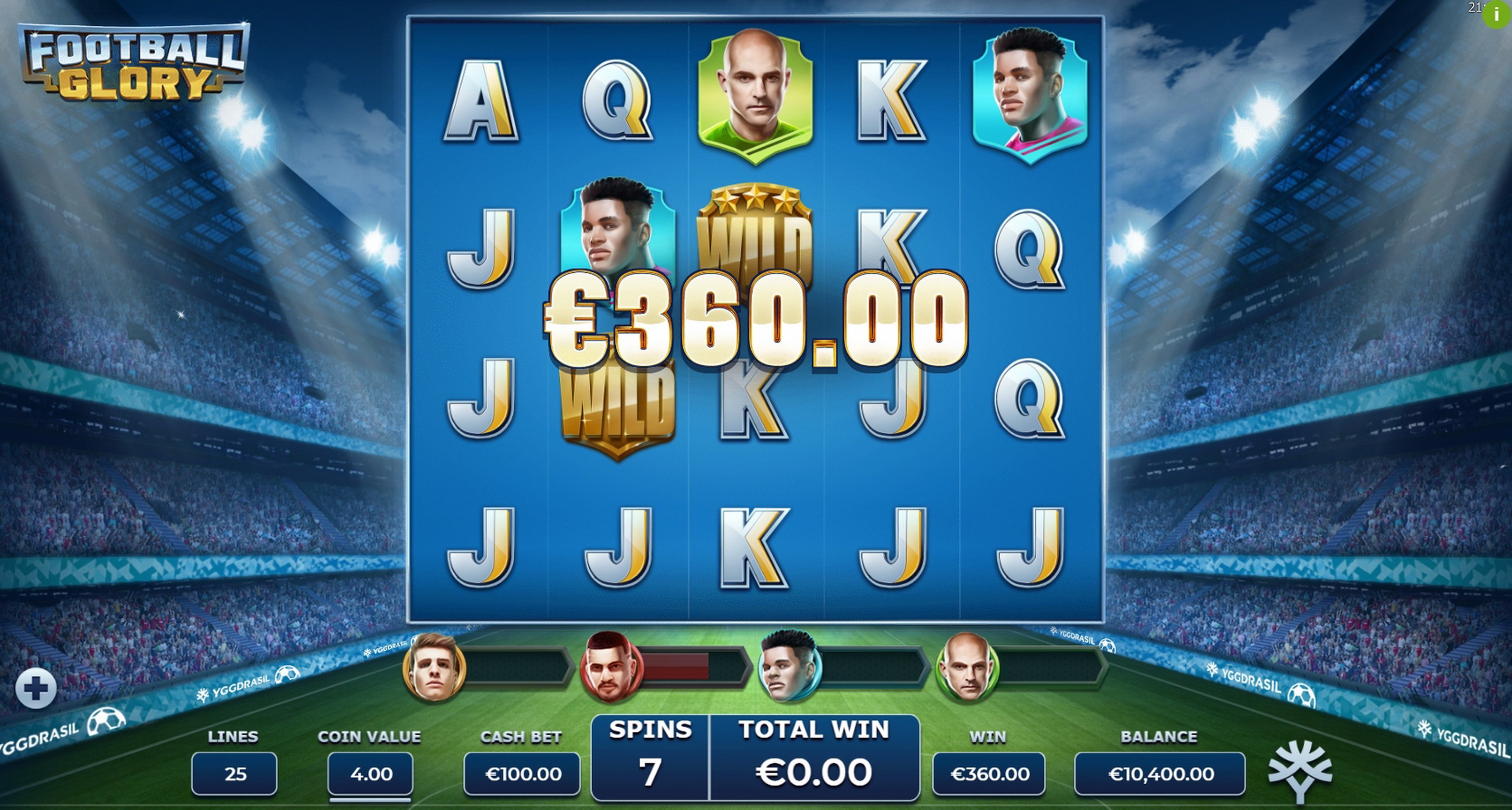 Win Money in Football Glory Free Slot Game by Yggdrasil Gaming