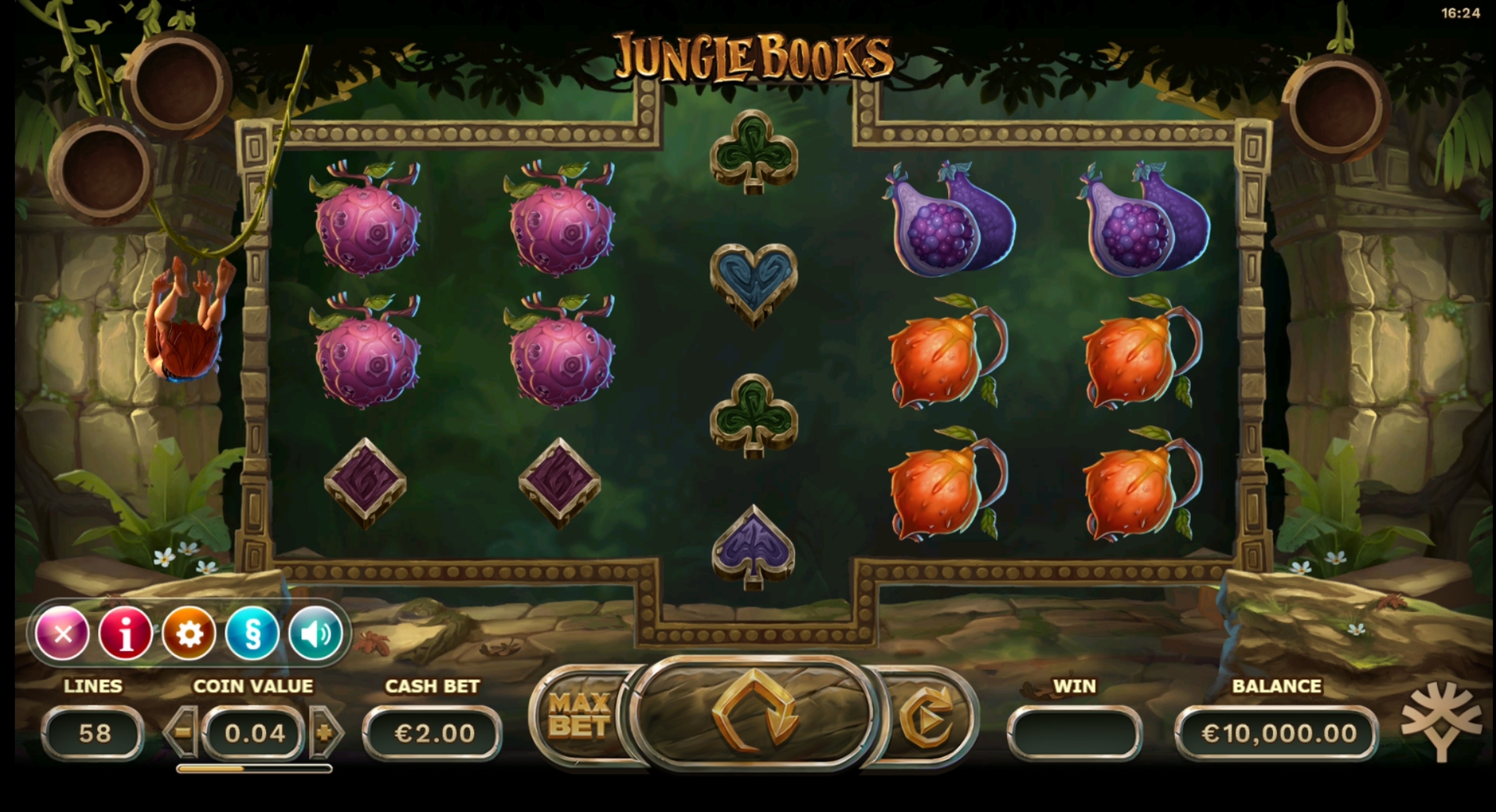 Reels in Jungle Books Slot Game by Yggdrasil Gaming