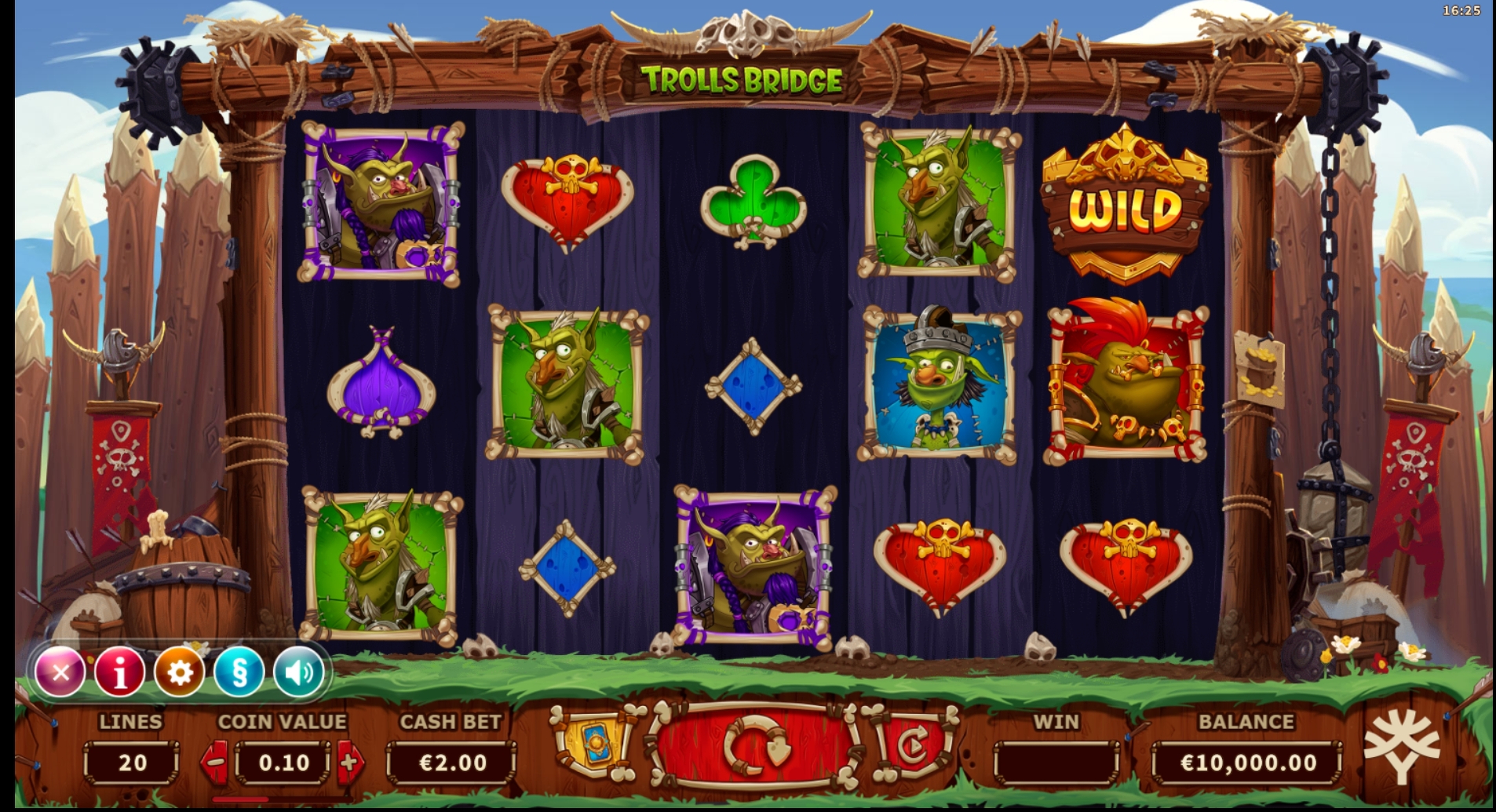 Reels in Trolls Bridge Slot Game by Yggdrasil Gaming